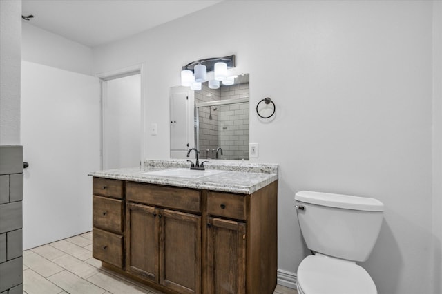 1631 E Farmers, Seagoville, TX 75159 - full bath with vanity, tile patterned flooring, a shower stall, and toilet