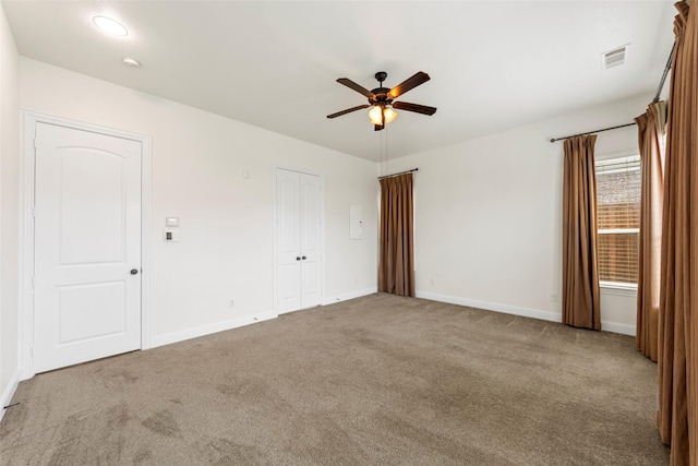 944 Abbott Ln, Allen, TX 75013 - unfurnished bedroom featuring carpet floors, baseboards, a ceiling fan, and a closet
