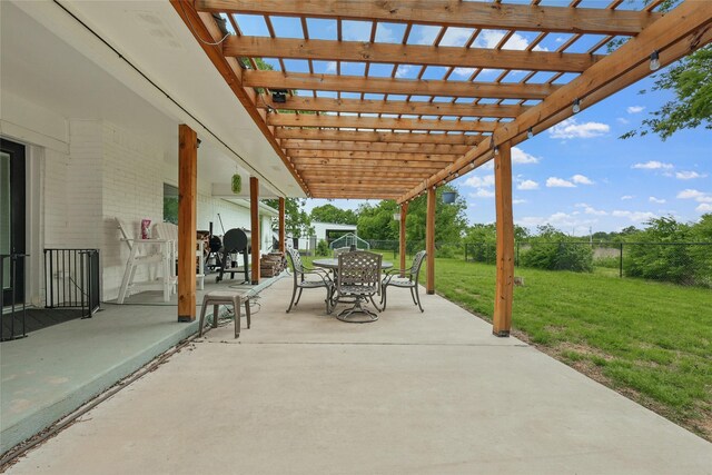 5247 Fm 1569, Farmersville, TX 75442 - view of yard featuring a patio area and a pergola