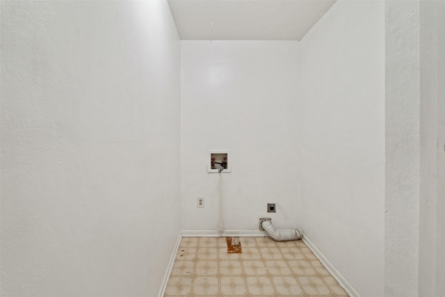 156 King Arthur Rd, Mabank, TX 75156 - washroom featuring hookup for an electric dryer, light flooring, baseboards, and washer hookup