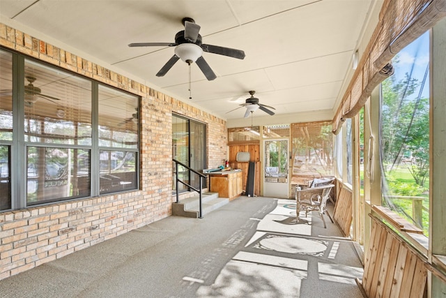 156 King Arthur Rd, Mabank, TX 75156 - sunroom / solarium featuring ceiling fan