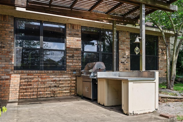 156 King Arthur Rd, Mabank, TX 75156 - view of patio with a pergola and area for grilling