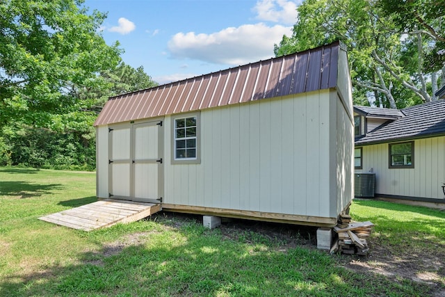 156 King Arthur Rd, Mabank, TX 75156 - view of shed with central AC