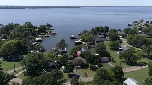 156 King Arthur Rd, Mabank, TX 75156 - aerial overview of property's location with a nearby body of water