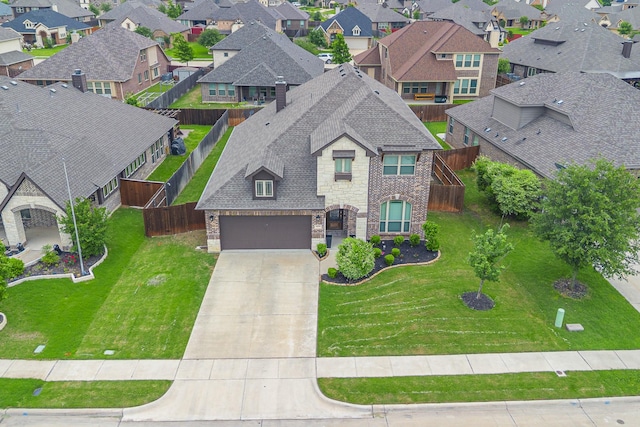 bird's eye view featuring a residential view