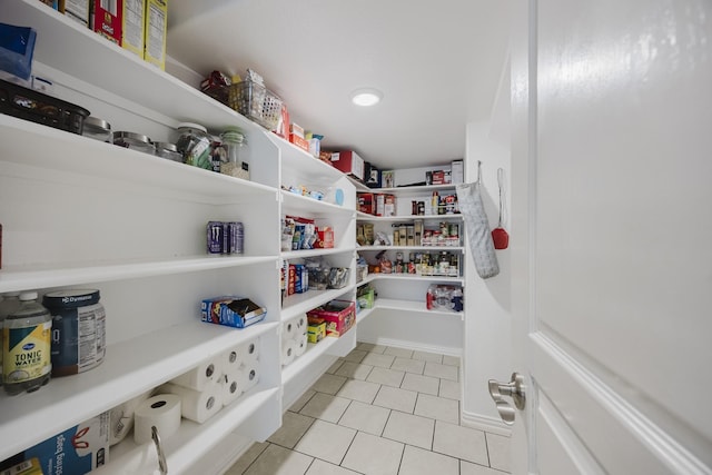 view of pantry