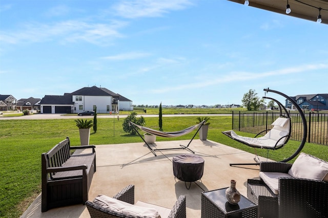 view of patio with fence