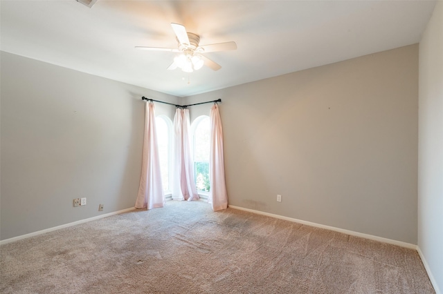 1904 Park Hill Dr, Arlington, TX 76012 - empty room with ceiling fan, carpet, and baseboards