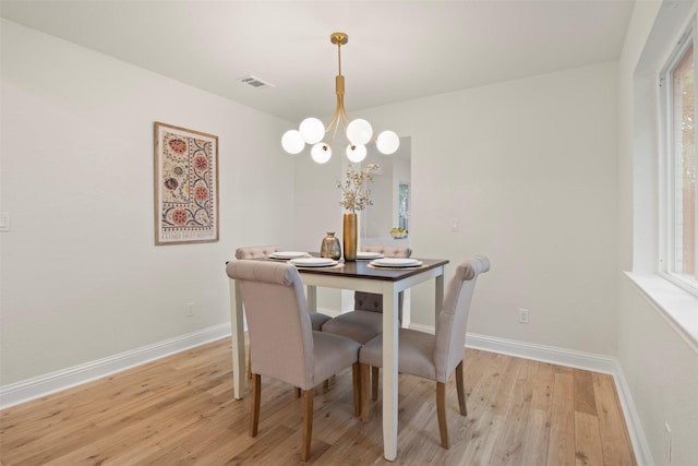 1925 Berkner Dr, Richardson, TX 75081 - dining space featuring light wood-style floors, a chandelier, and baseboards