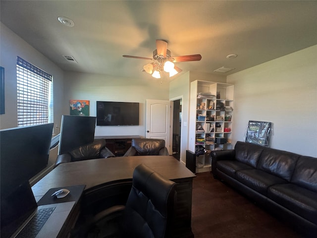 251 Rs County Road 3430, Emory, TX 75440 - office featuring a ceiling fan and visible vents
