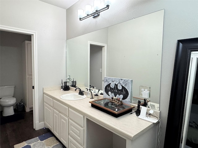 251 Rs County Road 3430, Emory, TX 75440 - bathroom featuring wood finished floors, toilet, and vanity