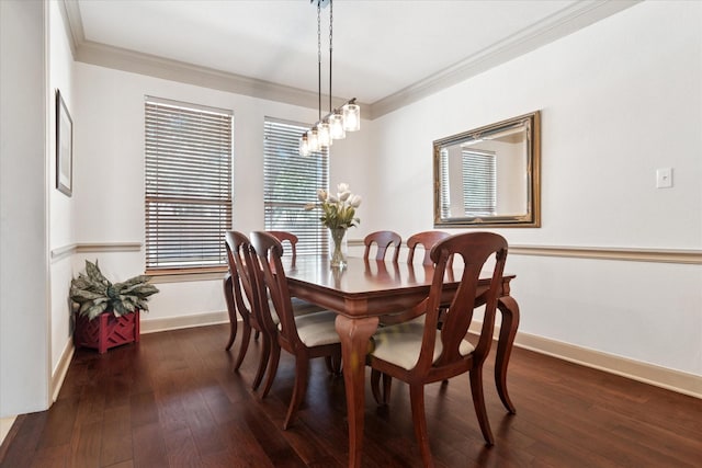 3852 Banner Dr, Frisco, TX 75034 - dining room with ornamental molding, wood-type flooring, and baseboards