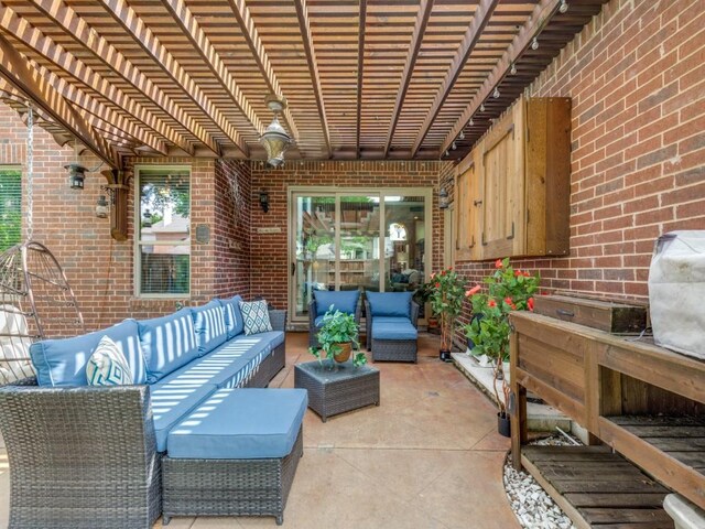 3226 Appleblossom Dr, Frisco, TX 75033 - view of patio with an outdoor living space