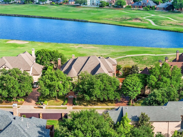 aerial view with a residential view and golf course view