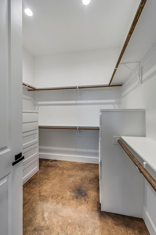 view of walk in closet