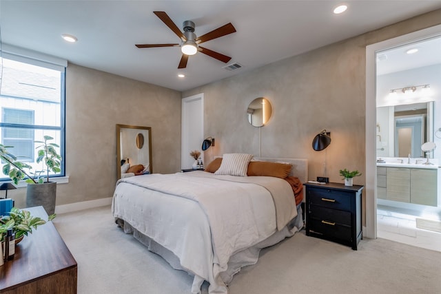 1922 La Croix Pl, Dallas, TX 75214 - living room featuring a ceiling fan, wood finished floors, baseboards, and recessed lighting