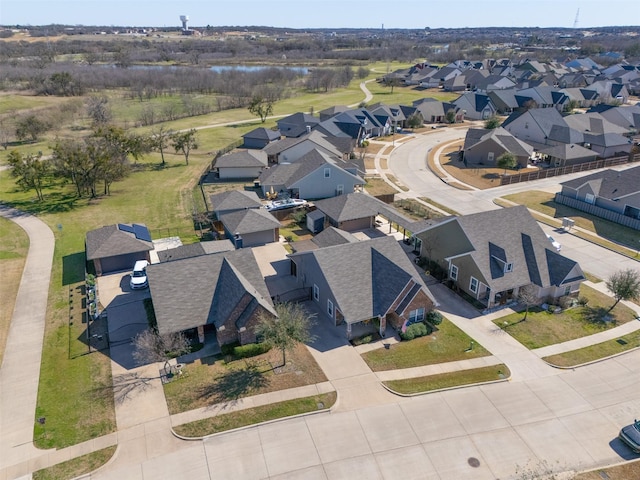 drone / aerial view with a residential view