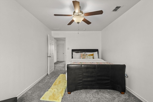 6521 Fitzgerald St, Fort Worth, TX 76179 - bedroom featuring baseboards, visible vents, carpet floors, and ceiling fan