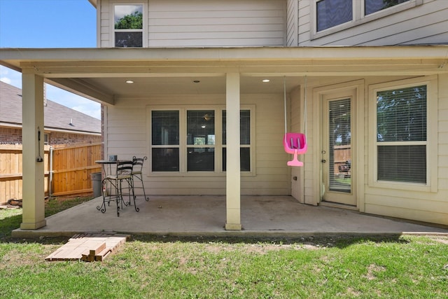 6521 Fitzgerald St, Fort Worth, TX 76179 - property entrance featuring fence, a yard, and a patio