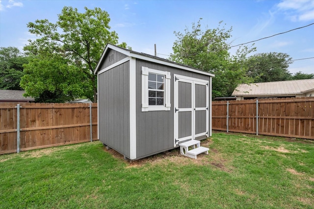 1410 Hummingbird Dr, Hillsboro, TX 76645 - view of shed featuring a fenced backyard
