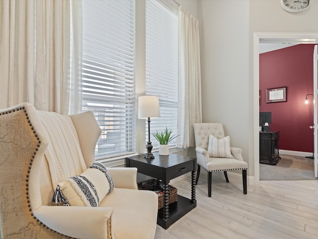 14840 Gentry Dr, Aledo, TX 76008 - living area featuring wood finished floors and baseboards