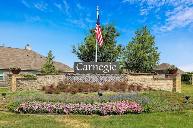 view of community sign