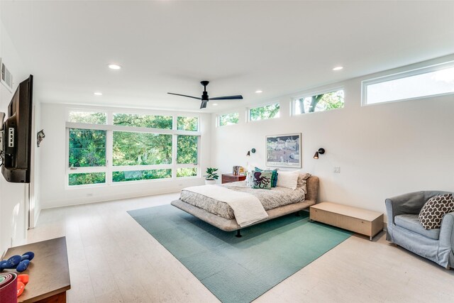 416 Crestwood Dr, Fort Worth, TX 76107 - bedroom with recessed lighting, wood finished floors, and multiple windows