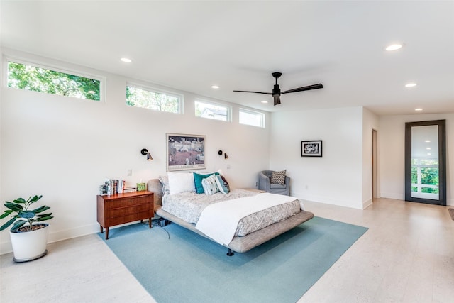 416 Crestwood Dr, Fort Worth, TX 76107 - bedroom with recessed lighting, light wood finished floors, and baseboards
