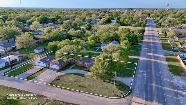 drone / aerial view with a residential view