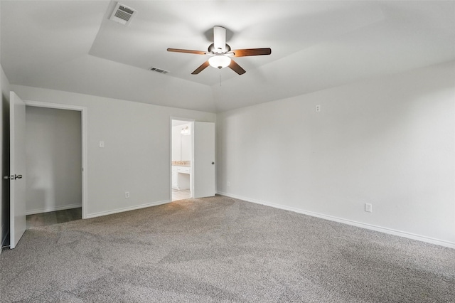 829 Hunters Creek Dr, Desoto, TX 75115 - carpeted empty room with ceiling fan, baseboards, and visible vents