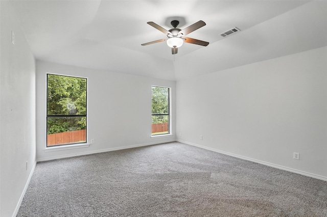 829 Hunters Creek Dr, Desoto, TX 75115 - carpeted empty room featuring baseboards, visible vents, and a ceiling fan