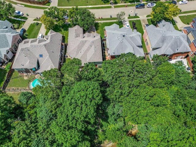 aerial view with a residential view