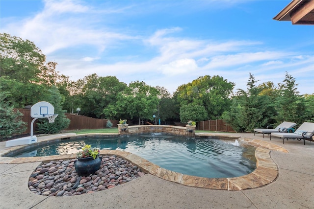 3040 N Camino Lagos, Grand Prairie, TX 75054 - outdoor pool with a fenced backyard and a patio area