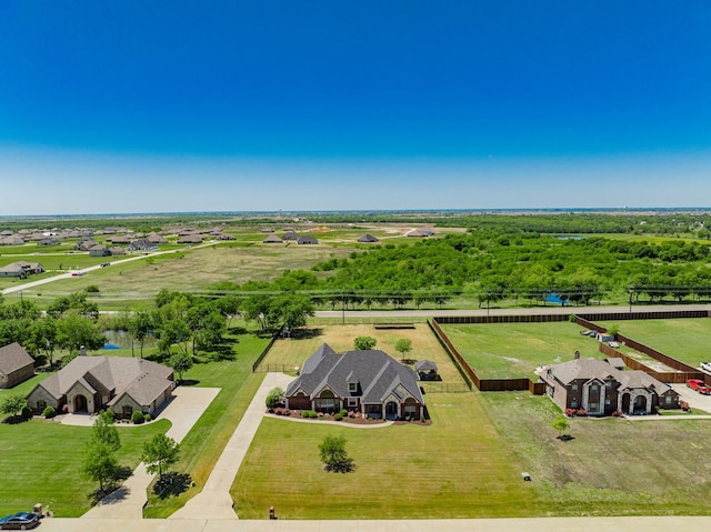 drone / aerial view featuring a rural view