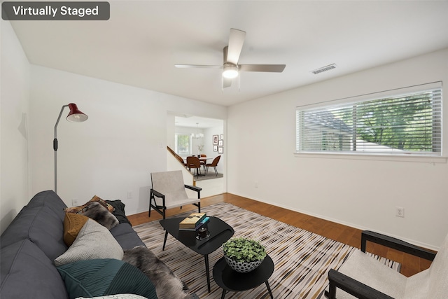 10714 Palace Way, Dallas, TX 75218 - empty room with baseboards, ceiling fan, french doors, and hardwood / wood-style flooring