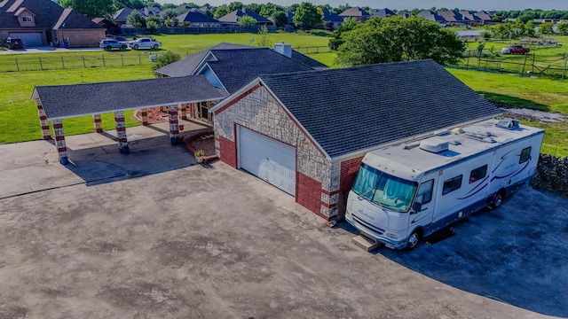 drone / aerial view featuring a residential view