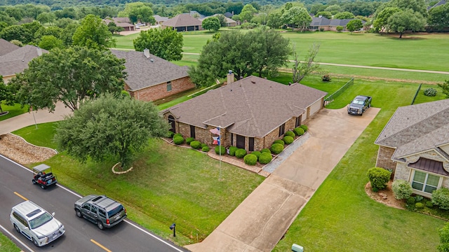 bird's eye view with a residential view