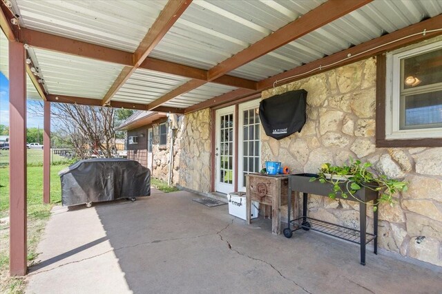 view of patio featuring grilling area