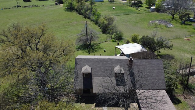 bird's eye view with a rural view