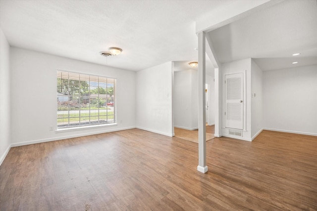 5816 Sandra Dr, Fort Worth, TX 76133 - unfurnished living room featuring baseboards, recessed lighting, and wood finished floors