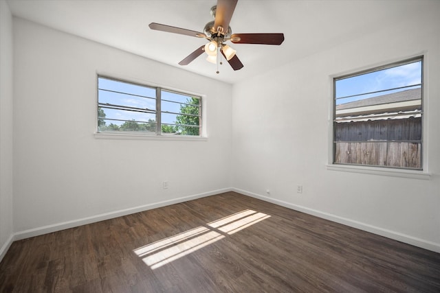 5816 Sandra Dr, Fort Worth, TX 76133 - unfurnished room featuring baseboards, ceiling fan, and wood finished floors