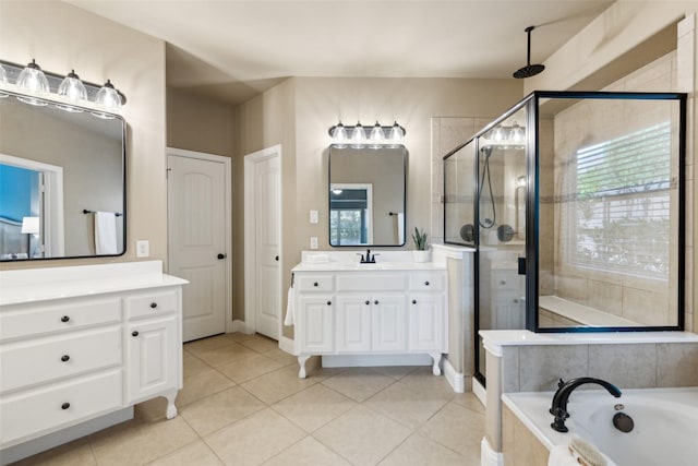 12248 Langley Hill Dr, Fort Worth, TX 76244 - full bath with vanity, tile patterned flooring, toilet, and visible vents
