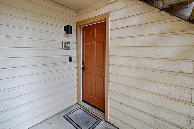 view of doorway to property