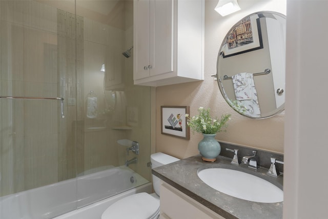 5313 Ridgedale Ave, Dallas, TX 75206 - bathroom featuring vanity, toilet, and enclosed tub / shower combo