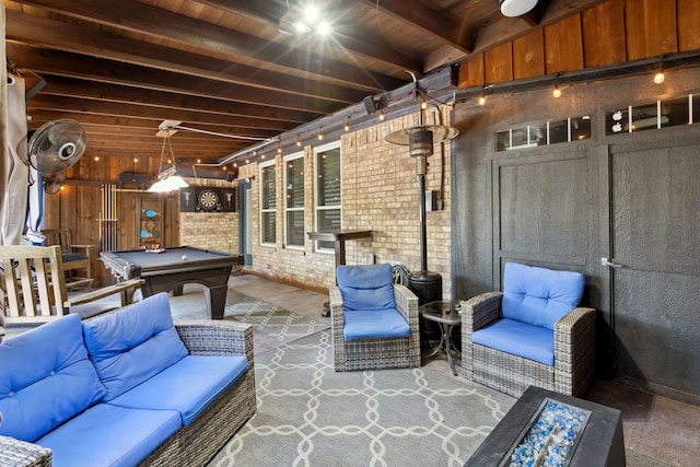 view of patio with outdoor lounge area