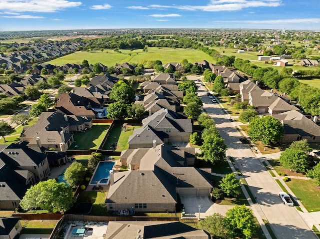 aerial view featuring a residential view