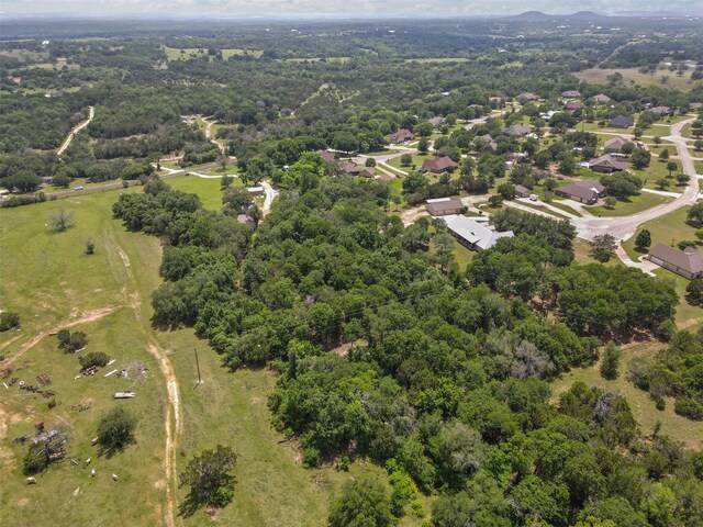 aerial view with a wooded view