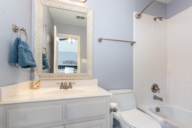 905 Maybach Ct, Mckinney, TX 75071 - full bath featuring toilet, visible vents, bathing tub / shower combination, and vanity