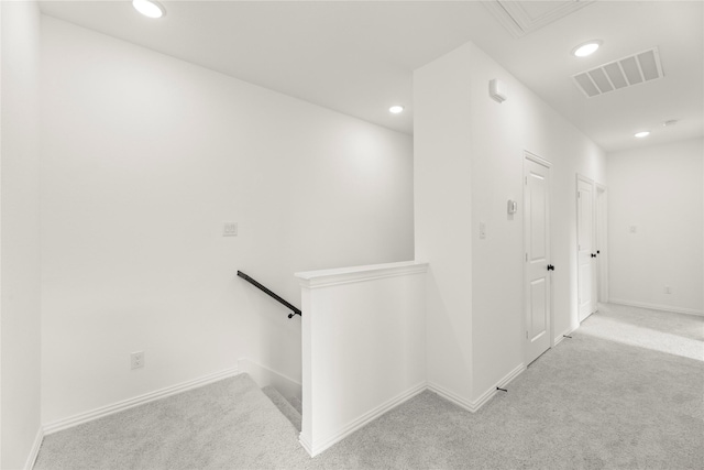 921 Janwood, Plano, TX 75075 - hallway featuring an upstairs landing, carpet, recessed lighting, and baseboards