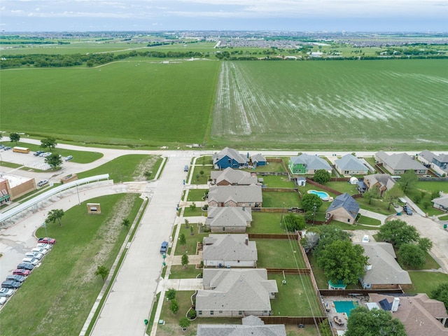 aerial view with a residential view